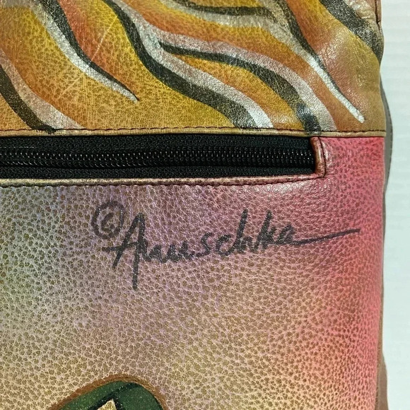 Anuschka multicolors printed leather shoulder handbag - Picture 4 of 9